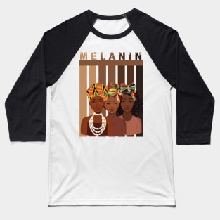 Melanin Queens Beautiful Shades Baseball T-Shirt